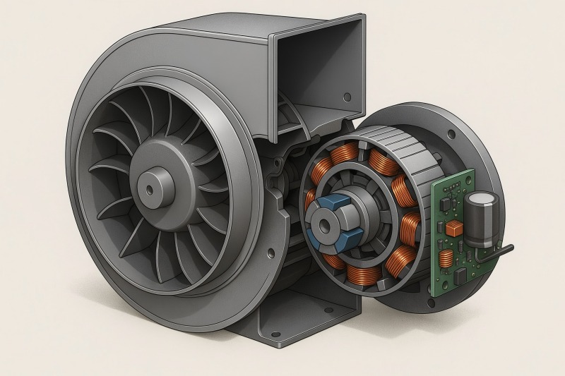 Brushless DC Motors in EC Centrifugal Fans