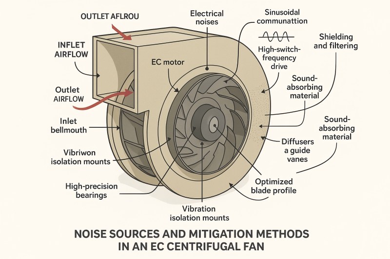 Noise Reduction Technologies in EC Centrifugal Fan Applications
